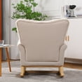 thumbnail image 4 of Seetaras Small Modern Rocking Chair,Velvet Upholstered Accent Chair Contemporary Rocker, Kids Cushioned Relaxing Arm Chair for Nursery, Playroom, Bedroom Living Room, 4 of 9