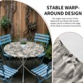 thumbnail image 2 of Vintage Grey Flower Round Tablecloth for 36-44 Inch Tables,Fitted Table Cover with Elastic Edge,Farmhouse Botanical Floral Retro Waterproof Outdoor Table Cloth Protector for Patio Garden Dinner, 2 of 9
