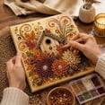 thumbnail image 3 of Autumn Floral Birdhouse Pearl Painting Kit, 3D Dimensional Pearl Diamond Art Craft, DIY Bead Art For Adults Beginners, Fall Harvest Home Wall Decor, Ideal Thoughtful Seasonal Handmade Gift, 3 of 4