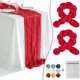 thumbnail image 1 of Camino de mesa de gasa roja (paquete de 2), 89 cm, estilo bohemio, de 304 cm de largo, rústico, transparente, para baby shower, boda, despedida de soltera, cumpleaños, decoración de mesa., 1 of 5
