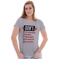thumbnail image 3 of Funny Lazy Life To Don't List Womens Slim Fit Graphic Tee Brisco Brands X, 3 of 5