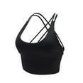 thumbnail image 2 of Lovskoo 2024 Sports Bras for Women Thin Strap Running Fitness Bra Beautiful Back Yoga Push Up Sports Bra Black, 2 of 4