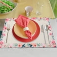thumbnail image 4 of Dsscvnef Easter Bunny Egg Pattern Linen Print Kitchen Dining Room Insulated Decorative Placemat（7） Dining Table Food Mat Kitchen Table round Set for 4, 4 of 7