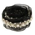 thumbnail image 2 of 1 yarda de perlas con de encaje de malla de ajuste de la cinta para coser la boda vestido de novia decoración negro Zulema Cinta de perlas, 2 of 7
