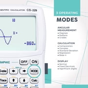 CATIGA CS-229 Electronics Scientific Calculator with Graphic Functions, White