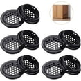 thumbnail image 1 of 10 Pcs Grille Aération Ronde, Grille D'ération Trou Inox Acier Inoxydable Ronde Grille Aération Trou Trous D'ation pour Cuisine et Armoire pour Cuisine Meubles Bouche Aération (Noir), 1 of 5