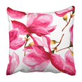 thumbnail image 1 of EREHome Colorful Watercolor Magnolia Flower Pink Abstract Garden Contrast Sketch Spring Pillowcase Cushion Cover 20x20 inch, 1 of 1