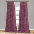 thumbnail image 5 of Ambesonne Pink Zebra Curtains, Savannah Art Pattern, Pair of 28"x84", Black Pink Pale Mauve, 5 of 5