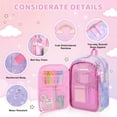 thumbnail image 3 of DAKIMOE School Backpack Starry Rainbow Bookbag Cute Large Capacity Backpack Multifunction Fashion Casual Laptop Travel Daypacks Kawaii Bag For Teens Students, Purple, 17 inch, 3 of 8