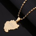 thumbnail image 2 of HAHDAXIA Old Sudan Pendant Necklaces Gold Color Sudan Map Juba Jewelry African, 2 of 3