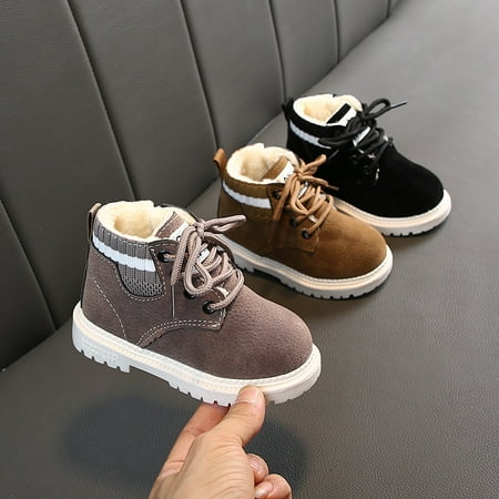 

Baby Girls Boys Winter Martin Boots Infant Toddler Plush Boots Soft bottom Non-slip Child Kids Outdoor Cotton shoes
