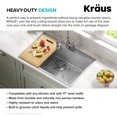 KRAUS Organic Solid Bamboo Cutting Board for Kitchen Sink 18.5 in. x 12