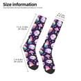 thumbnail image 4 of Fotbe Skull mushroom space print Women's Men's Novelty Crew Socks Cotton Socks Knee High Socks for Walking,Running,Nurses,Pregnancy, 4 of 8