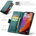 thumbnail image 2 of Flip Wallet Case for iPhone 15 Pro Max, with RFID Blocking Card Holder Kickstand Magnetic Closure Protective Luxury Leather Cover for iPhone 15 Pro Max 6.7 inch (Teal), 2 of 18