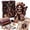 Purple, variant on Day Of The Dead Floral Lace Patchwork Doll DIY Craft Kit, Full Supplies Step-by-Step Sewing DIY Toy, Halloween Skeleton Decorative Handmade DIY Ornament(Orange)