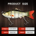 thumbnail image 5 of Holzlrgus Bass Fishing Lures Highly Realistic Bass Lures Multi Jointed Swimbait Lifelike Hard Bait Trout Perch, 5 of 6