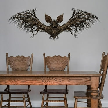 Rungungde Halloween Vintage Gothic Huge Bat Wall Stickers - 27.5 x 9.8Inch | Halloween Party Decorations Supplies | Halloween Home Living Room Bedroom Decor