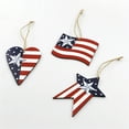 thumbnail image 5 of Utoimkio Clearance 3Pcs Patriotic Ornaments Independence Day Hanging Decorations,4th of July Party Supplies Red White and Blue Heart Pendants for Holiday Wedding Tree Decorations, 5 of 8