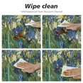 thumbnail image 4 of JEUXUS Round Tablecloth Simulation Painted Texture Gogh Famous Classic Full Width Single-Sided Printing White, 4 of 7