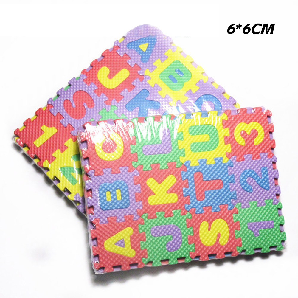 Foam Mat Floor Tiles EVA Foam Padding Cartoon English Word Pattern