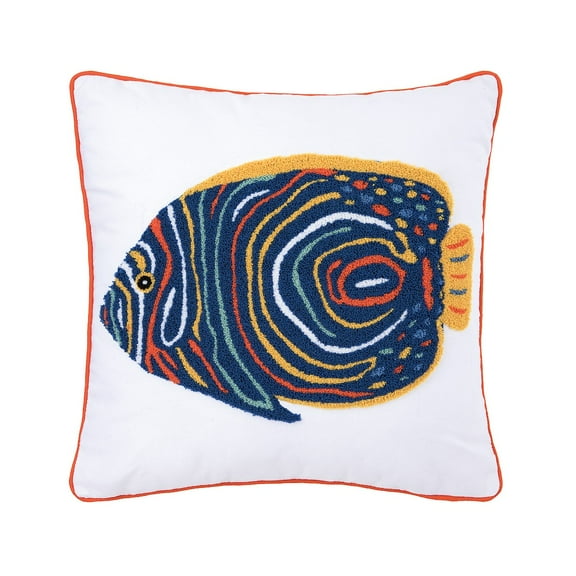 Tropical Angelfish Throw Pillow, 18" x 18"