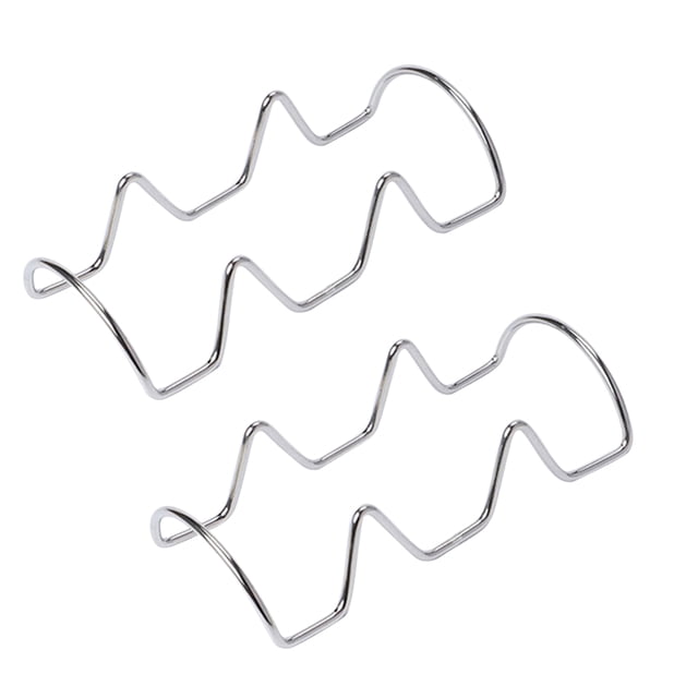 unbranded 2Ud Taco Holder De Acero Inoxidable Plateado Para Tacos Burritos Hot Dogs Reuniones Y Fiestas