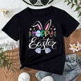 thumbnail image 5 of Easter Bunny T-Shirt for Toddler Girls Happy Easter Bunny Cute Summer Tops Tees Funny Family Girls Kids T-Shirt Kids Cute Shirt 1-2 Years, 5 of 6