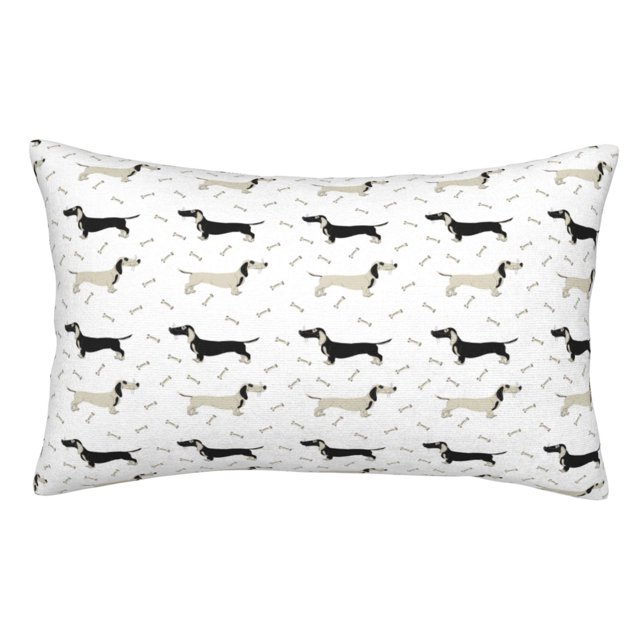 Fotbe Dachshund Dog Funda de Almohada Decorativa Estilo Occidental, Lujo en Algodón, Fundas para Almohadas King, Cojín Estampado para Decoración del Hogar-20"x30"