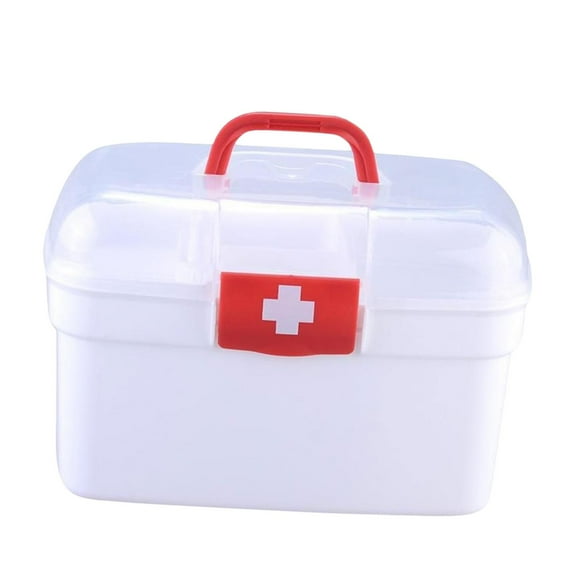 First Aid Medical Box Container Detachable Tray First Aid Case Household