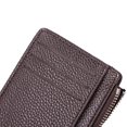 thumbnail image 1 of Bolsa Monedero de cuero Retro para mujer, 5 uds., con cremallera, diseño de Litchi, tarjetero (marrón) Likrtyny  Para Estrenar, 1 of 9