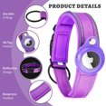thumbnail image 3 of HSHDLDF AirTag Dog Collar, [Purple Size M] Reflective Apple Airtag Dog Collar, Thick Air Tag Dog Collar, Integrated AirTag Dog Collar Holder for Small Medium Large Dogs, 3 of 7