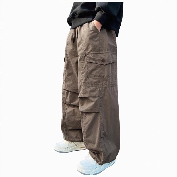 Gibobby Boys Pants Little Boys Sweatpants Kid Pants Athletic Elastic Waist Soft Lightweight Pants With Pocket Drawstring 2T 3T 4T 5T 6T Big Boys Pants(11-12 Years,Brown)