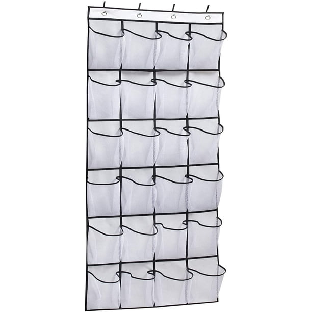 Over the Door Shoe Organizer 24 Large Mesh Pockets Shoe Holder Hanging