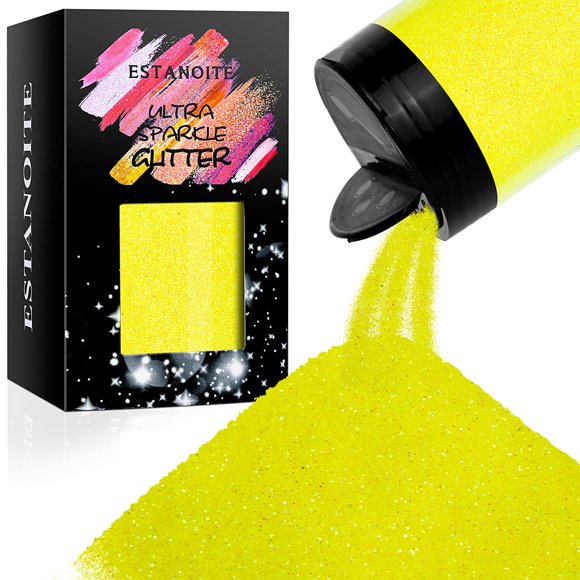 Polvo de glitter Estanoite 210 g amarillo neón ultrafino
