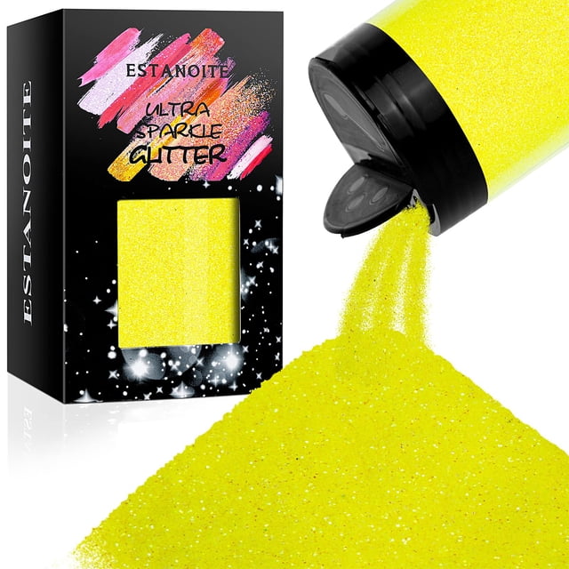 Polvo de glitter Estanoite 210 g amarillo neón ultrafino