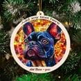 thumbnail image 3 of Bulldog Stained Glass Suncatcher Ornament – Holiday Ornament with Text for Loved Ones, Family & Friends, Christmas 2025 Decoration, 3 of 6