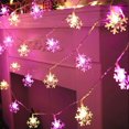 thumbnail image 4 of WILLED Christmas Lights, LED Snowflake String Lights Battery Operated Waterproof Fairy Lights for Bedroom Patio Room Garden Party Home Xmas Decor Indoor Outdoor Christmas Tree Decorations, 2 Pack, 4 of 8