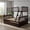 Brown, variant on Demi Bonn Twin Pull-Out Bunk Beds with Ladder in the Steps and a Trundle, Full Convertible Bunk Bed Platform, Brown