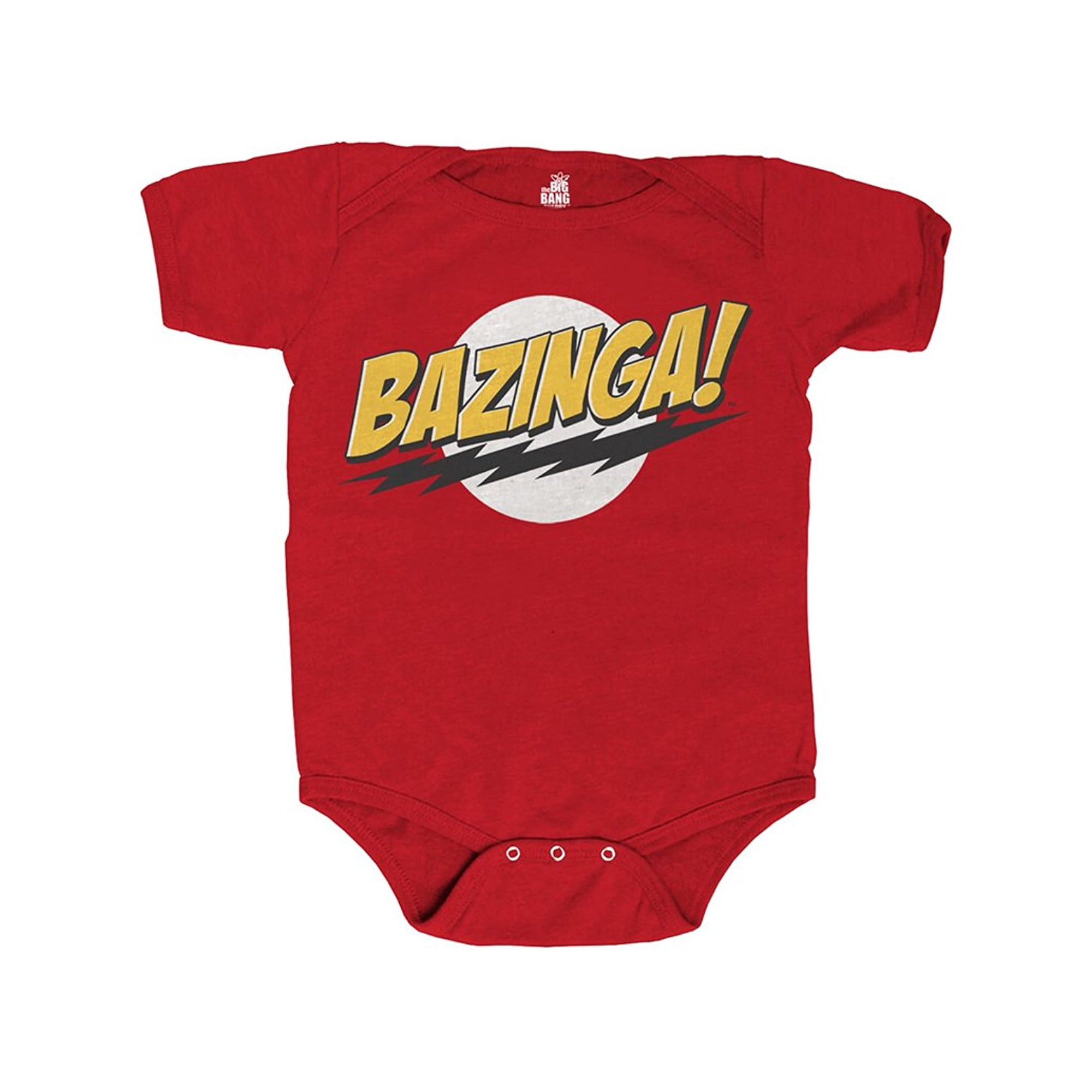 The Big Bang Theory Bazinga! Red Baby Infant Romper Onesie