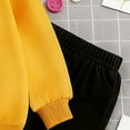 thumbnail image 6 of Karoyedx Toddler Girl Spring Clothes Girl's 2 Piece Outfits Long Sleeve T Shirt and Flare Pants Set Cute Fall Clothes Light Yellow Size,3-4 Years, 6 of 7