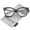 Black / Clear, variant on zeroUV Female Women's Horn Rimmed Clear Flat Lens Oversize Cat Eye Glasses 57mm (Black / Clear) - 57mm