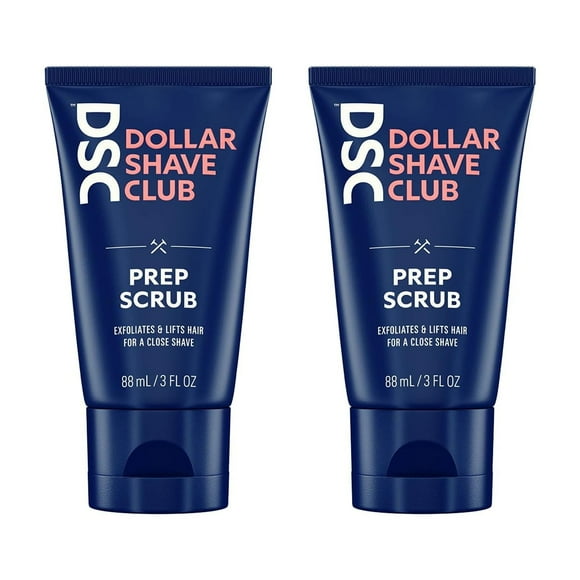 Prep Scrub Dollar Shave Club, exfoliante facial y corporal, paquete de 2