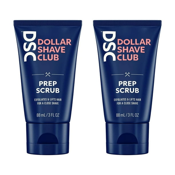 Prep Scrub Dollar Shave Club, exfoliante facial y corporal, paquete de 2