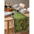 thumbnail image 4 of St. Patrick'S Day Clover Watercolor Elf Gold Coin Table Runners Dining Room Home Decor Tablecloth Table Cover, 4 of 5