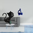 thumbnail image 2 of Reloj de pared de gato acrílico, adorno moderno de dibujos animados, decorativo para sala de estar, arte interior, figura humana, estatua de pensador, 2 of 8