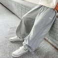thumbnail image 5 of NOEGOEU Boys Sweatpants Elastic Waist Joggers Cotton Pull on Pants for Kids with Pockets 5-16Y (Grey,5-6 Years), 5 of 8