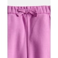 thumbnail image 2 of Wonder Nation Toddler Girls Fleece Cargo Jogger Sweatpants, Sizes 12M-5T, 2 of 3
