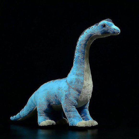 Surper Cute Simulation Brachiosaurus Soft Stuffed Plush Toy Blue Dinosaur Doll Model Real Life Animal For Children Birthday Gift
