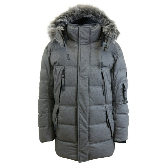 Men's Heavyweight Down Parka Jacket With Detachable Hood