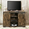thumbnail image 6 of Jitrading Farmhouse Sliding Barn Door TV Stand Cabinet, Entryway Bar Storage TV Table for TVs up to 55", 6 of 10